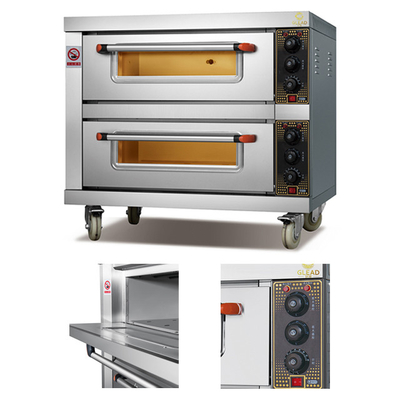 Équipement de cuisson commercial 110v 3 ponts 6 plateaux propane extérieur four à gaz électrique à 500 degrés