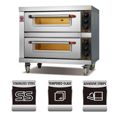Équipement de cuisson commercial 110v 3 ponts 6 plateaux propane extérieur four à gaz électrique à 500 degrés
