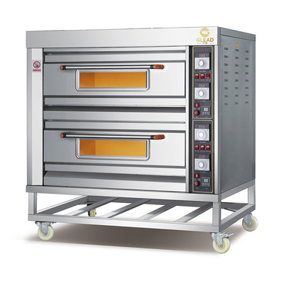 Cuisinière à gaz commerciale de brûleur de la pizza 16 5 avec le four en bois de vitesse de revêtements de peinture en bois de gardes Saj