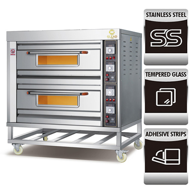Cuisinière à gaz commerciale de brûleur de la pizza 16 5 avec le four en bois de vitesse de revêtements de peinture en bois de gardes Saj