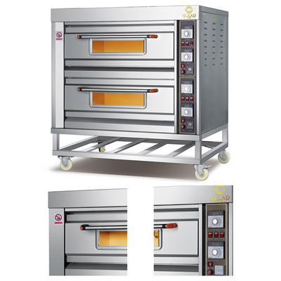 Cuisinière à gaz commerciale de brûleur de la pizza 16 5 avec le four en bois de vitesse de revêtements de peinture en bois de gardes Saj