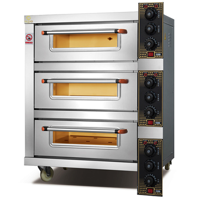 Cuisinière à gaz à 4 brûleurs en acier inoxydable avec batterie de cuisine hollandaise en verre Four rotatif