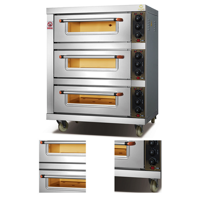 Cuisinière à gaz à 4 brûleurs en acier inoxydable avec batterie de cuisine hollandaise en verre Four rotatif
