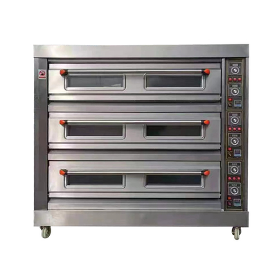 Petite cuisinière à gaz à 6 plateaux avec four tandoor carré électrique en acier au carbone
