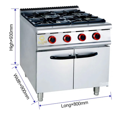 Grille à gaz professionnelle avec four Faible bruit Appareils de cuisson à basse pression