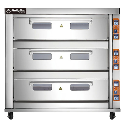 Cuisinière électrique numérique avec protection de sécurité 80L Capacité 2 Decks 4 Pan Configuration