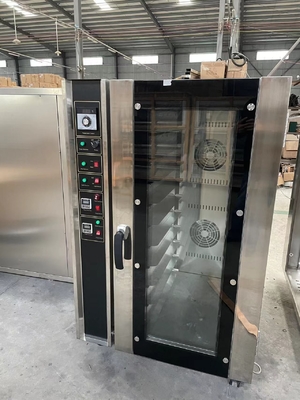 Cuisinier de cuisson commercial en acier inoxydable Cuisinier à convection 10 plateaux Productivité électrique GPL/gaz naturel