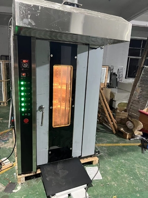 16 plateau de gaz four de boulangerie commerciale four rotatif fonctionnement facile avec tension 380V/50Hz