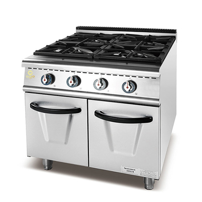 Cuisinière à gaz pour restaurant GL-RS-4H Dimensions internes 568x590x270 4.15/5.85Kg/h Consommation
