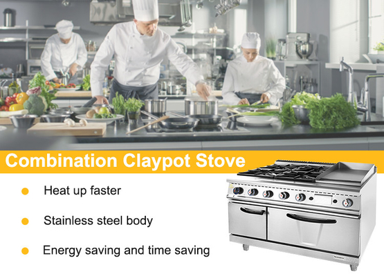 Équipement de cuisson pour restaurants commerciaux à gaz en acier inoxydable GL-RS-4G modèle R13/4 Connexion à gaz