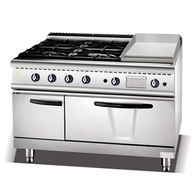 Équipement de cuisson pour restaurants commerciaux à gaz en acier inoxydable GL-RS-4G modèle R13/4 Connexion à gaz