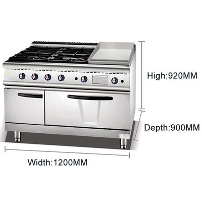 Équipement de cuisson pour restaurants commerciaux à gaz en acier inoxydable GL-RS-4G modèle R13/4 Connexion à gaz