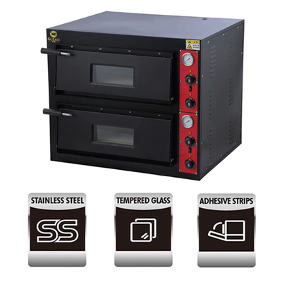 PZ-02 four de boulangerie en acier inoxydable 8,4 kW équipement de boulangerie commercial pour la pizza et le pain