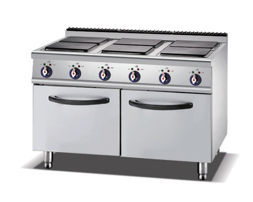 Contrôle numérique du gaz Équipement de cuisson de restaurant plateaux lisses complets 220-240V argent blanc