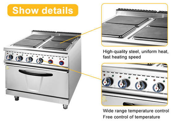 Équipement électrique de cuisson de restaurant 29KW 176kg en acier inoxydable GL-TT-6 modèle