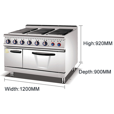 Plaque de cuisson 300x300mm 6 Plaque chaude cuisinière avec four ((Quadré)