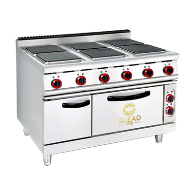 Équipement de cuisson électrique de restaurant Grille commerciale en acier inoxydable GL-TT-6 modèle 29KW Puissance - 176kg