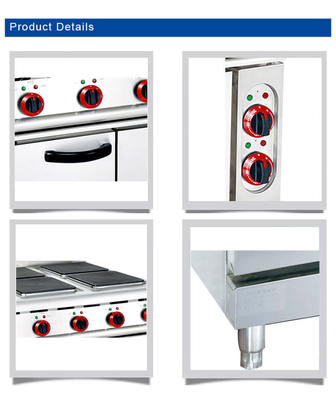 Équipement de cuisson électrique de restaurant Grille commerciale en acier inoxydable GL-TT-6 modèle 29KW Puissance - 176kg