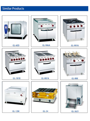Équipement de cuisson électrique de restaurant 29 kW Puissance en acier inoxydable GL-TT-6 modèle