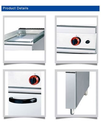 330x580x20 Taille de plaque à griller Équipement de cuisine pour cuisine commerciale pour alimentation en GPL/GNL