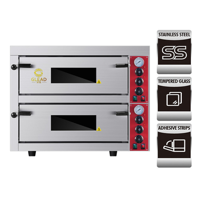 Cuisinier à pizza commercial avec 9kW de puissance 3N-380V/220-240V de tension 115kg de poids.
