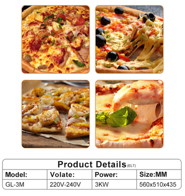 Équipement de cuisson commercial pour pizzeria Température 50-350C Dimension de contour 560*556*435mm