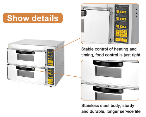 220-240V/50Hz-60Hz Voltage 3kw Équipement de cuisson commercial avec une plage de température de 50-350C