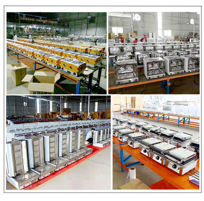 Équipement de cuisine commercial 12.5kw Range de puissance Grille électrique en acier inoxydable lourd