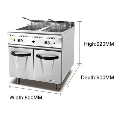 GL-RC-2 Appareil de cuisson de restaurant avec réservoir d'huile de 267x365 mm et alimentation en GPL/GNC 31