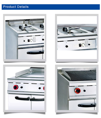 2.46/3.12Kg/h Consommation de gaz Equipement de cuisson avec taille du réservoir d'huile 267x365 mm