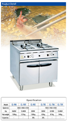 Équipement de cuisson pour restaurants en acier inoxydable GL-RC-2 avec connexion au gaz R13/4