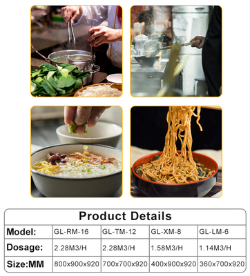Équipement de cuisson de restaurant GL-RM-6 avec alimentation en GPL/GNL et taille du réservoir 340x550x270/30x2L