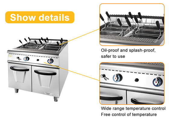 Équipement de cuisson de restaurant à gaz 800×900×850 70 puissant avec alimentation en GPL/GNC 31