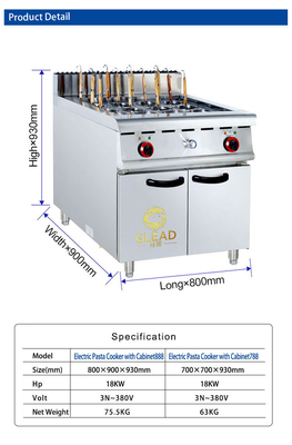 340x550x270 Équipement de cuisson à gaz pour restaurant avec capacité 30x2L et connexion R13/4