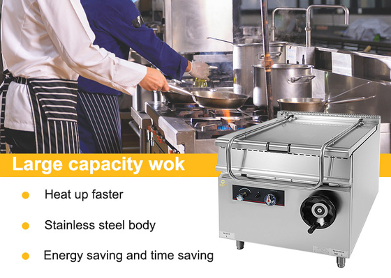 Équipement de cuisson de restaurant GL-RS de 80L avec consommation de gaz GPL/GN 1,76/2,2 kg/h