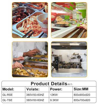 Équipement de cuisson de restaurant GL-RS de 80L avec consommation de gaz GPL/GN 1,76/2,2 kg/h