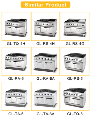 800×900×850 70 Consommation de gaz Équipement de cuisson de restaurant pour la cuisson à haut volume