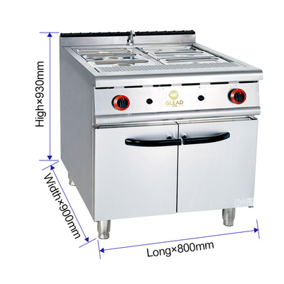 Équipement de cuisson au gaz pour la consommation de gaz GPL/NG 1,58/2,28Kg/h
