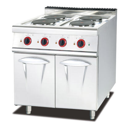 Cuisinière à gaz commerciale avec 4 brûleurs pour soupe au sol Cuisinière à gaz debout - Plage de température de 100 à 400 ° F