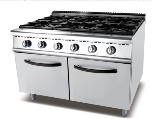 Cuisinière à gaz commerciale avec 4 brûleurs pour soupe au sol Cuisinière à gaz debout - Plage de température de 100 à 400 ° F