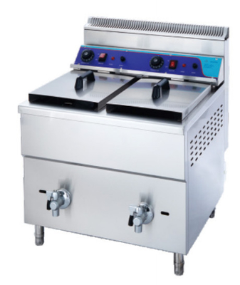 Appareils de cuisine à frire à gaz en acier inoxydable avec une plage de température de 100 à 300 °C