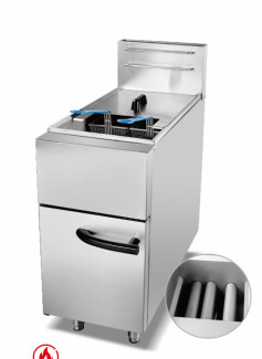 Friteuse à gaz avec 2 brûleurs 30kg 11,2kw Équipement de cuisson Commercial Équipement de cuisson 220V Voltage