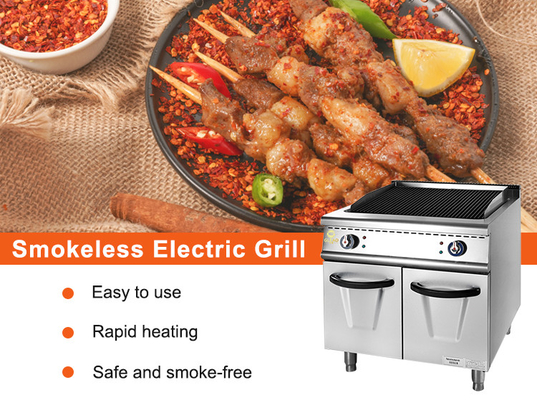 Grille à gaz avec armoire en acier inoxydable GL RH 1,2 kg/h GPL/GN Équipement de cuisine de restaurant