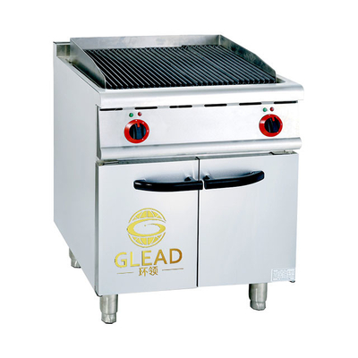 17 Grille à gaz avec armoire Cuisine commerciale équipement de cuisson alimenté par GPL / GNL