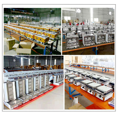 Grille à gaz en acier inoxydable de 126 kg avec connexion cabinet GPL / GNL R13/4 Modèle d'efficacité GL RH