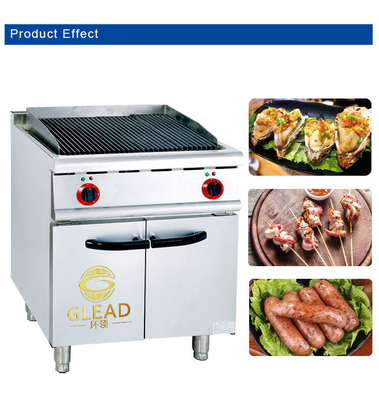 Grille à gaz en acier inoxydable de 126 kg avec connexion cabinet GPL / GNL R13/4 Modèle d'efficacité GL RH