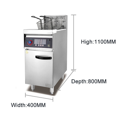 Friteuse électrique en acier inoxydable commercial de 30L avec une puissance de 9 kW