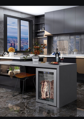Réfrigérateur d'hôtel de 168L avec zone de température unique 160W Porte de porte en acier inoxydable