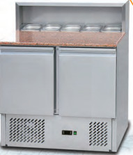 Compteur réfrigéré pour salade avec 220V/50Hz 2-8°C Plage de température Faciles à nettoyer les coins poli