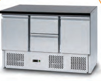 Coins polissés internes Compteur réfrigéré 220V/50Hz 2.C-8.C Saladette CE/ETL/CSA Certifié
